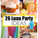 Coconut cupcakes, tiki glass, limbo, grass skirt.