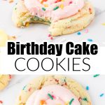 Cookies with pink frosting and a candle.