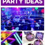 Glow In the Dark Party, Glow sticks, paper plates.