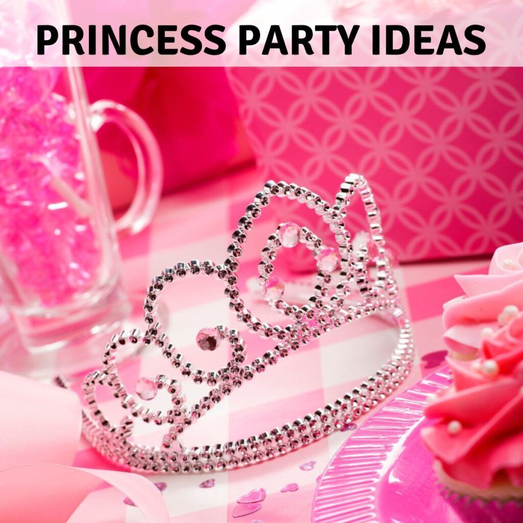 princess crown with pink decorations.