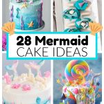 Blue mermaid cake, white mermaid cake, blue cakescicles.