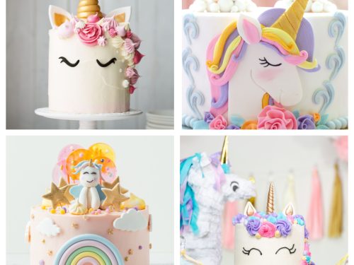 Rainbow Unicorn Two Tier Fondant Cake - Dough and Cream