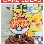 Chocolate cake with Pokemon topper.