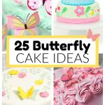 Four different butterfly cakes.