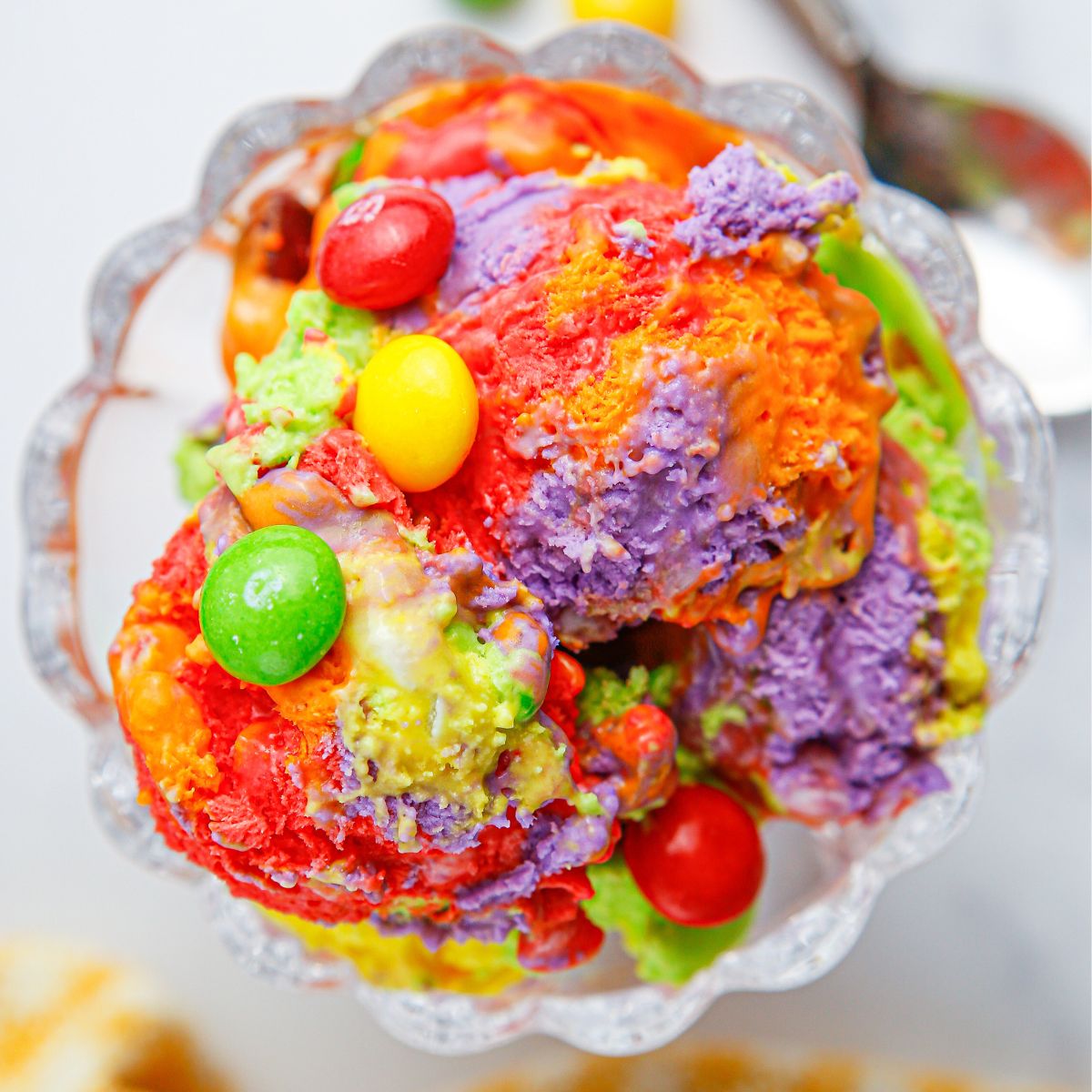 No Churn Skittles Ice Cream Good Party Ideas