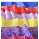 Colorful crepe paper.