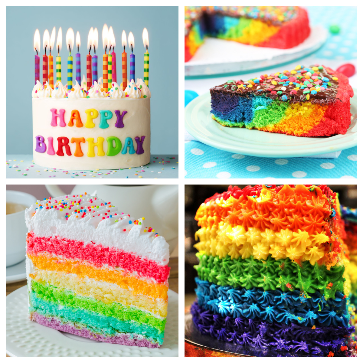 Birthday rainbow cake - FunCakes