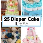 Four different diaper cakes.
