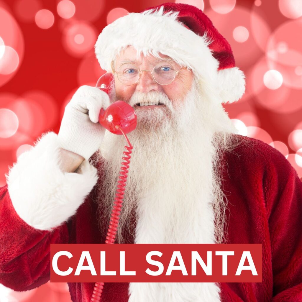 Santa on the phone.