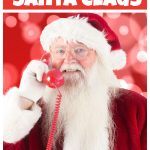 Santa Claus on the phone.