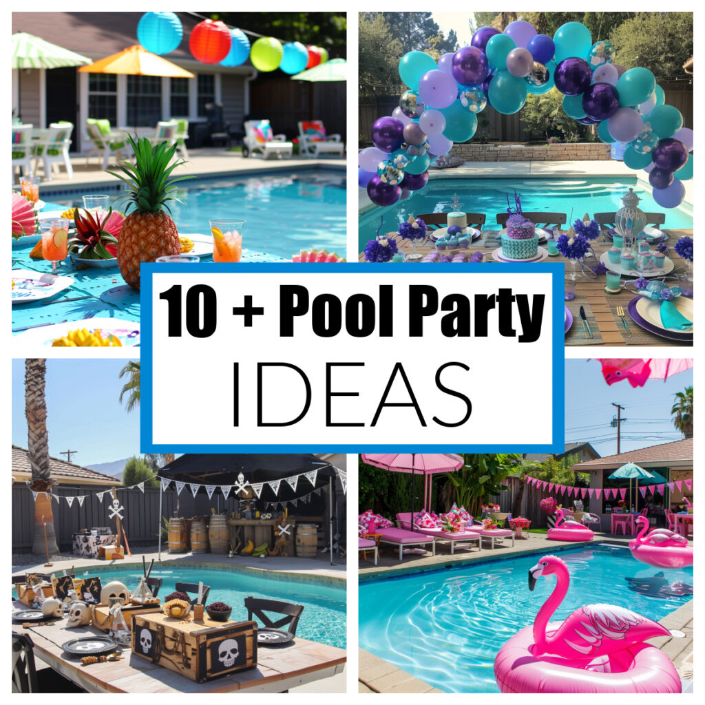Four different pool parties.