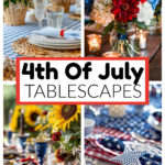 Several 4th of July table settings.