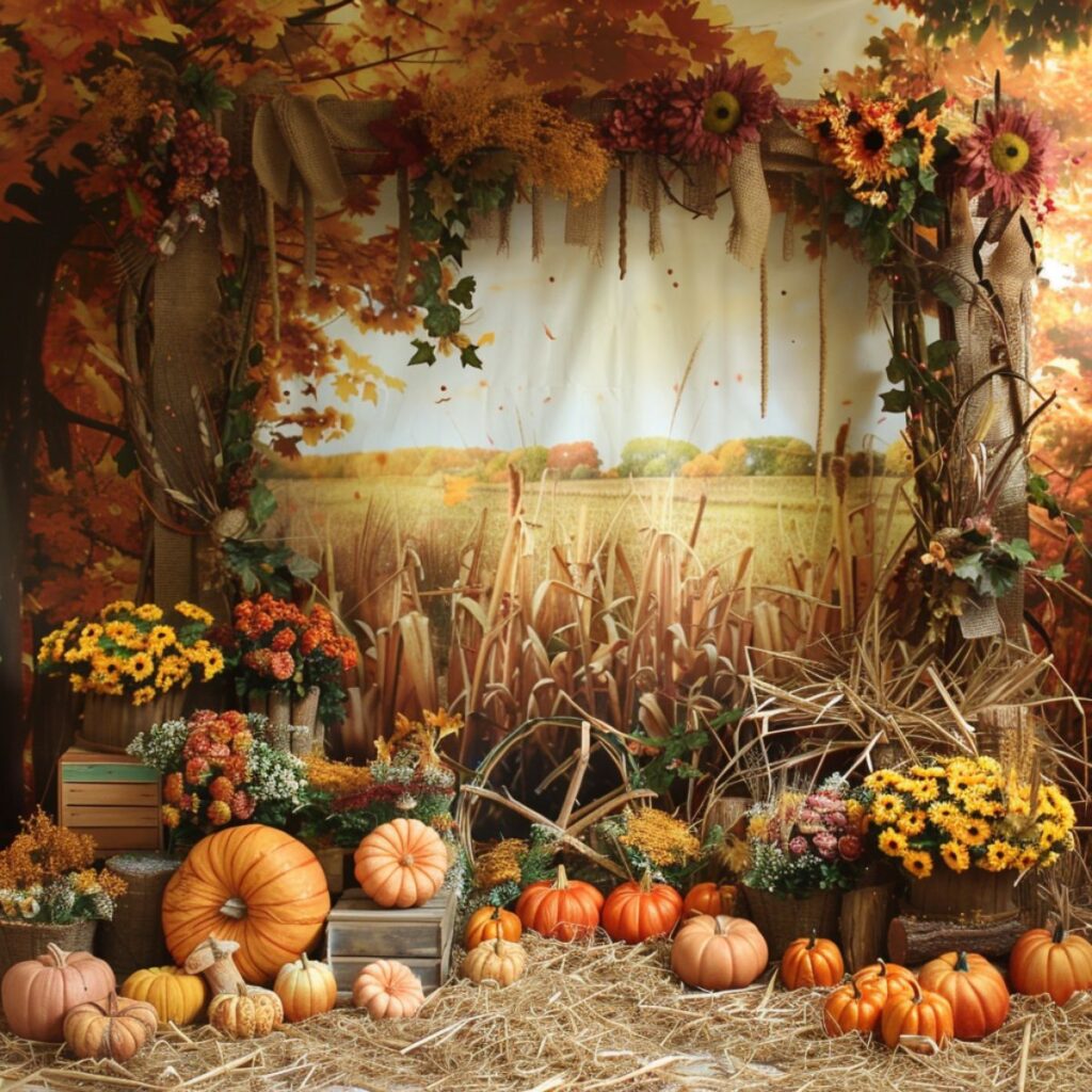 Fall themed photo booth background. 