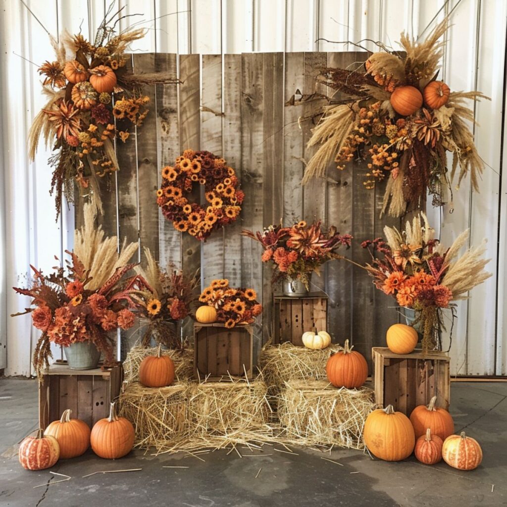 Fall themed photo background. 