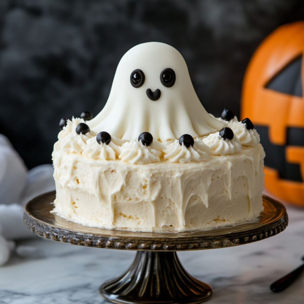 Simple ghost cake.