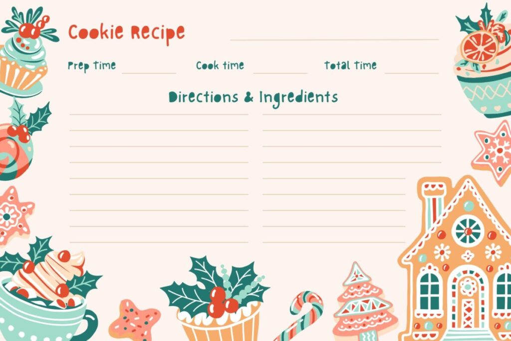 Recipe card.