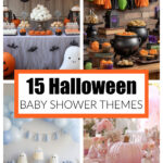 4 different Halloween baby shower parties.