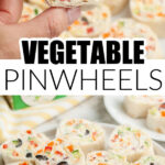 Plate of vegetable pinwheels.