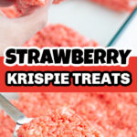 Piece of strawberry rice krispie treats.